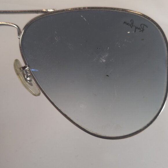 Ray Ban Aviator Silver 3025 003/3F Blue Gradient Sunglasses Italy 55014 2N - Picture 9 of 16
